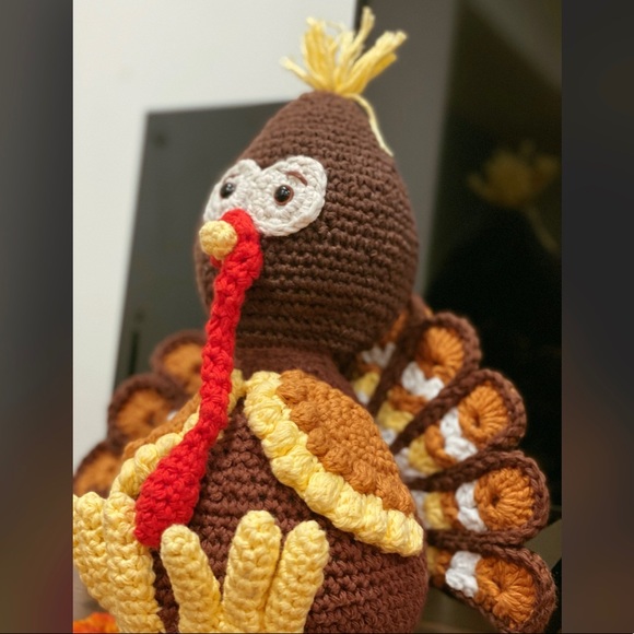 Turkey Decor Fall/Autumn/Thanksgiving Decor Handmade Crocheted - Brand New - Picture 5 of 8